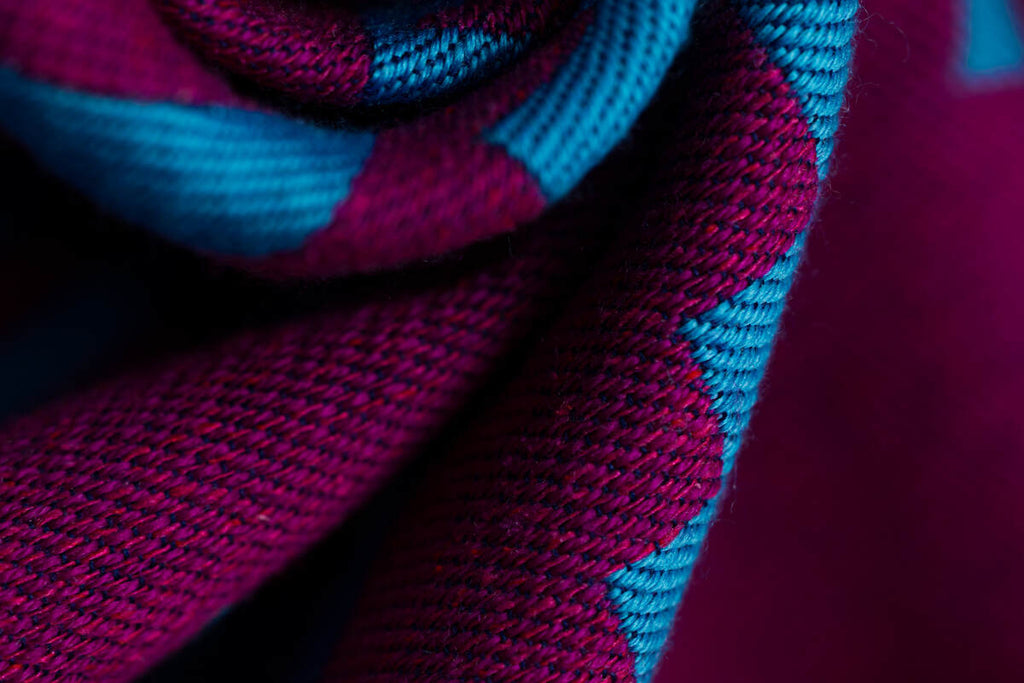 Baby Wrap, Jacquard Weave, (56% merino wool, 27% combed cotton, 17% noil silk) - EXPERIMENT no. 36 - Woven Baby S - 5   long_woven_wraps    #