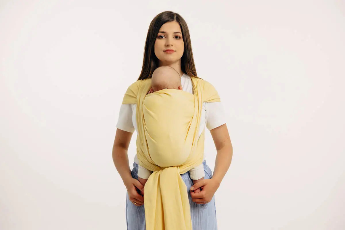 Baby Sling, Broken Twill Weave, (79% cotton, 21% bamboo viscose) - LOLLIPOP - Woven Baby M - 6   long_woven_wraps    #