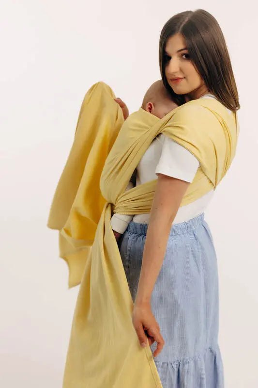 Baby Sling, Broken Twill Weave, (79% cotton, 21% bamboo viscose) - LOLLIPOP - Woven Baby M - 6   long_woven_wraps    #
