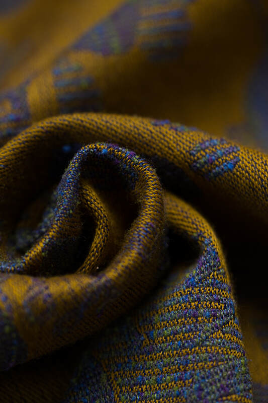 Baby Wrap, Jacquard Weave (45% tussah silk, 32% combed cotton, 19% merino wool, 4% cashmere) - EXPERIMENT no. 37 - Woven Baby XS - 4   long_woven_wraps    #
