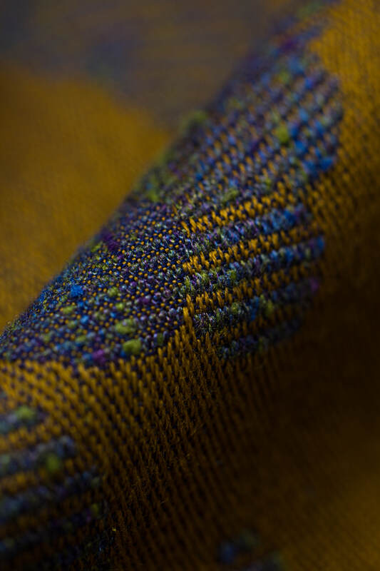 Baby Wrap, Jacquard Weave (45% tussah silk, 32% combed cotton, 19% merino wool, 4% cashmere) - EXPERIMENT no. 37 - Woven Baby XS - 4   long_woven_wraps    #