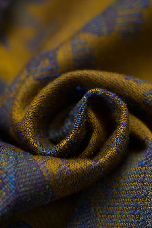 Baby Wrap, Jacquard Weave (45% tussah silk, 32% combed cotton, 19% merino wool, 4% cashmere) - EXPERIMENT no. 37 - Woven Baby XS - 4   long_woven_wraps    #