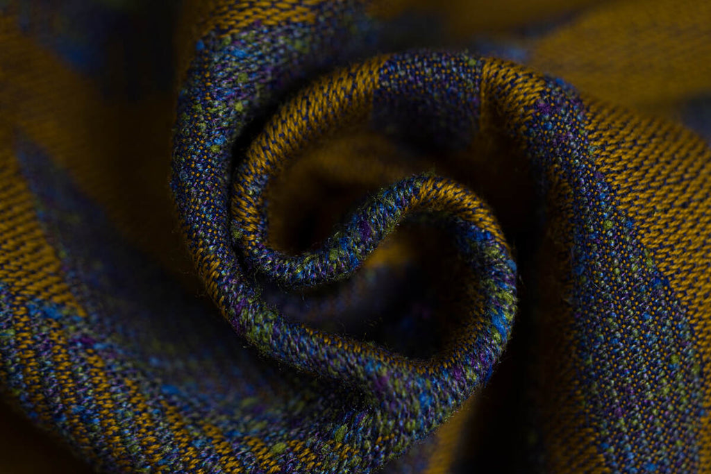 Baby Wrap, Jacquard Weave (45% tussah silk, 32% combed cotton, 19% merino wool, 4% cashmere) - EXPERIMENT no. 37 - Woven Baby XS - 4   long_woven_wraps    #