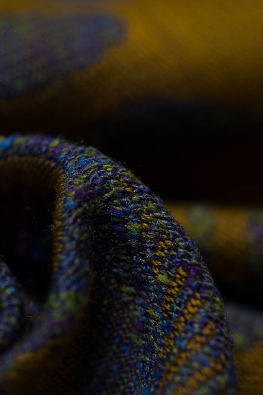 Baby Wrap, Jacquard Weave (45% tussah silk, 32% combed cotton, 19% merino wool, 4% cashmere) - EXPERIMENT no. 37 - Woven Baby XS - 4   long_woven_wraps    #