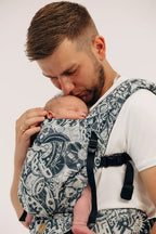 LennyLight Carrier, jacquard weave 100% cotton - CLOCKWORK - FIX IT - Woven Baby Standard   lenny_light    #