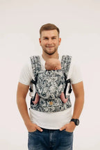 LennyLight Carrier, jacquard weave 100% cotton - CLOCKWORK - FIX IT - Woven Baby Standard   lenny_light    #