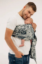 Ring Sling, Jacquard Weave (100% cotton), with gathered shoulder - CLOCKWORK - FIX IT - standard 1.8m - Woven Baby    ring_slings    #