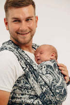 Baby Wrap, Jacquard Weave (100% cotton) - CLOCKWORK - FIX IT - Woven Baby XS - 4   long_woven_wraps    #