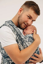 Baby Wrap, Jacquard Weave (100% cotton) - CLOCKWORK - FIX IT - Woven Baby XS - 4   long_woven_wraps    #