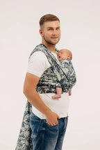 Baby Wrap, Jacquard Weave (100% cotton) - CLOCKWORK - FIX IT - Woven Baby XS - 4   long_woven_wraps    #