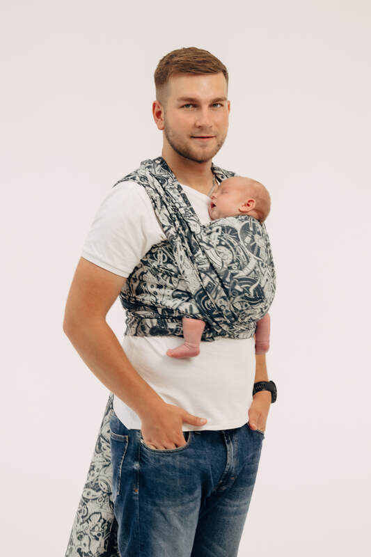 Baby Wrap, Jacquard Weave (100% cotton) - CLOCKWORK - FIX IT