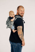 Lenny Buckle Onbuhimo PRO baby carrier, jacquard weave (100% cotton) - CLOCKWORK - FIX IT