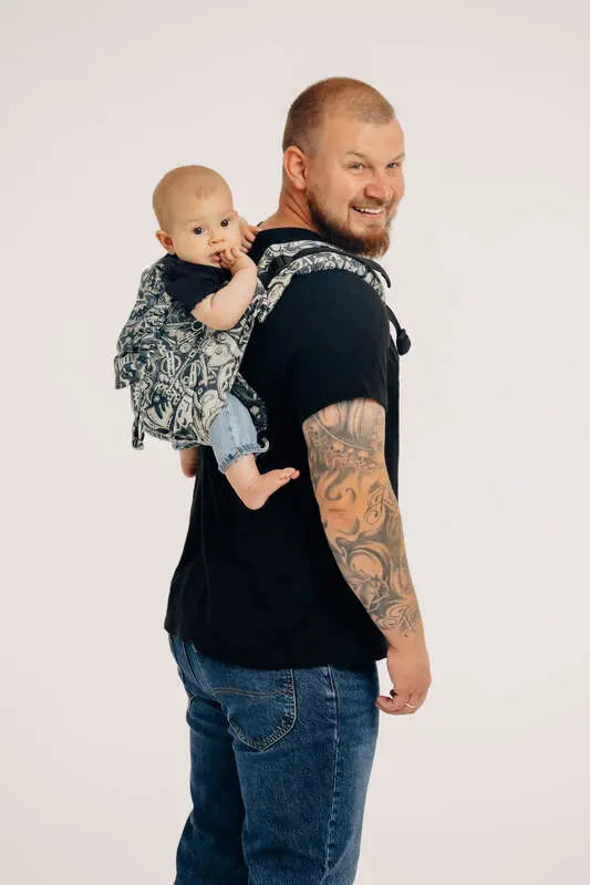 Lenny Buckle Onbuhimo PRO baby carrier, jacquard weave (100% cotton) - CLOCKWORK - FIX IT - Woven Baby Size - Standard-Size - Toddler   buckle_onbu_pro_carriers    #