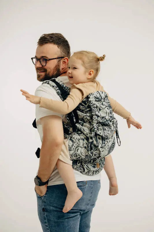 LennyPreschool Carrier, jacquard weave (100% cotton) - CLOCKWORK - FIX IT - Woven Baby Size - Preschool   lenny_preschool    #
