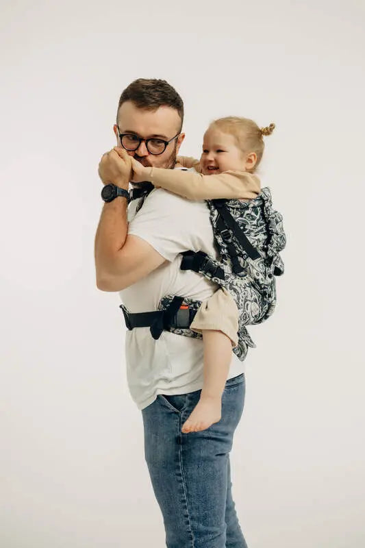 LennyPreschool Carrier, jacquard weave (100% cotton) - CLOCKWORK - FIX IT - Woven Baby Preschool   lenny_preschool    #