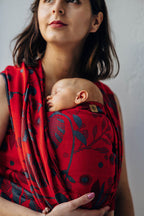 Baby Wrap, Jacquard Weave, (45% merino wool, 32% combed cotton, 23% mulberry silk) - EXPERIMENT no. 38 - Woven Baby M - 6   long_woven_wraps    #