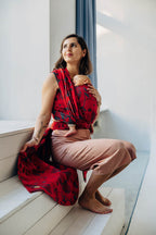 Baby Wrap, Jacquard Weave, (45% merino wool, 32% combed cotton, 23% mulberry silk) - EXPERIMENT no. 38 - Woven Baby M - 6   long_woven_wraps    #