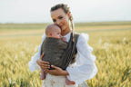 Baby Wrap, chevron weave (100% linen) - ARROW - WOOD - Woven Baby XS - 4   long_woven_wraps    #