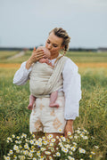 Baby Wrap, chevron weave (100% linen) - ARROW - WHISPER