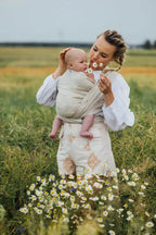 Baby Wrap, chevron weave (100% linen) - ARROW - WHISPER - Woven Baby XS - 4   long_woven_wraps    #