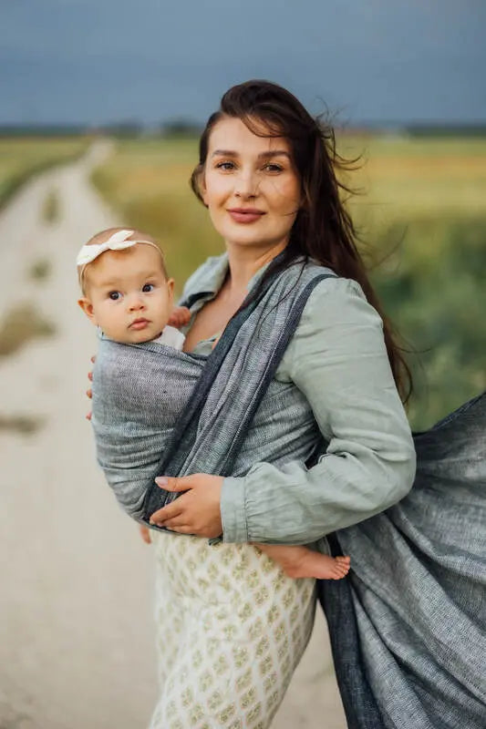 Baby Wrap, chevron weave (100% linen) - ARROW - WAVE - Woven Baby Size - L-Size - M-Size - S-Size - XL-Size - XS   long_woven_wraps    #