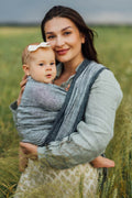 Baby Wrap, chevron weave (100% linen) - ARROW - WAVE