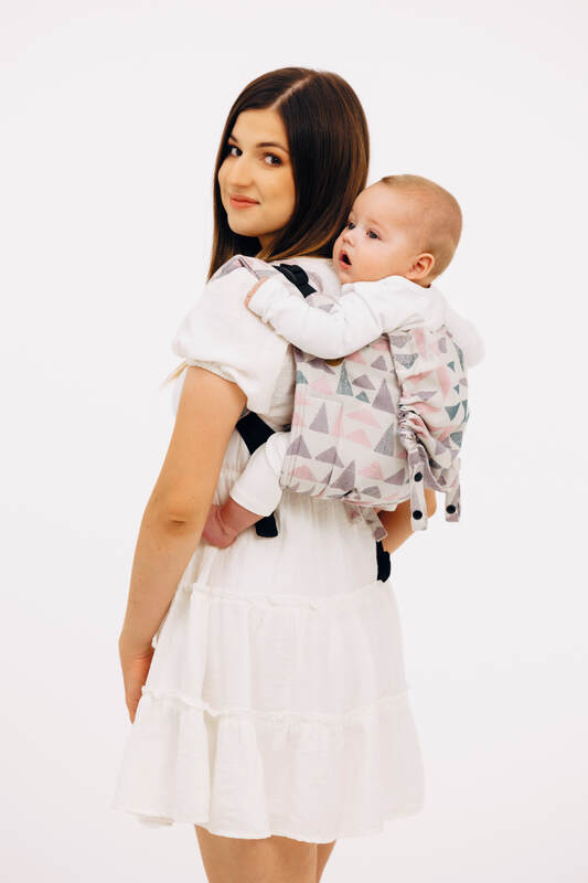 Lenny Buckle Onbuhimo PRO baby carrier, jacquard weave (61% cotton, 39% bamboo viscose) - EAGLE ROCKS - PEAK