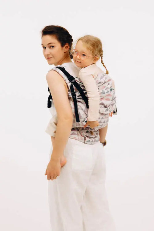 LennyPreschool Carrier, jacquard weave (61% cotton, 39% bamboo viscose) - EAGLE ROCKS - PEAK - Woven Baby Size - Preschool   lenny_preschool    #