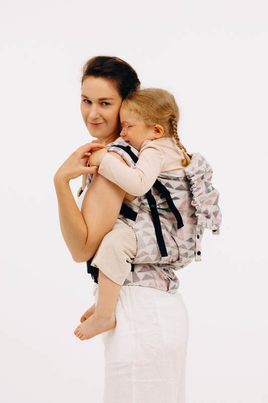 LennyPreschool Carrier, jacquard weave (61% cotton, 39% bamboo viscose) - EAGLE ROCKS - PEAK