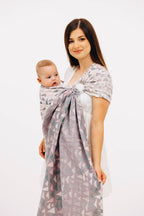 Ring Sling, Jacquard Weave (61% cotton, 39% bamboo viscose), with gathered shoulder - EAGLE ROCKS - PEAK - standard 1.8m - Woven Baby    ring_slings    #