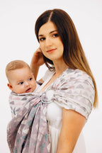 Ring Sling, Jacquard Weave (61% cotton, 39% bamboo viscose), with gathered shoulder - EAGLE ROCKS - PEAK - standard 1.8m - Woven Baby    ring_slings    #