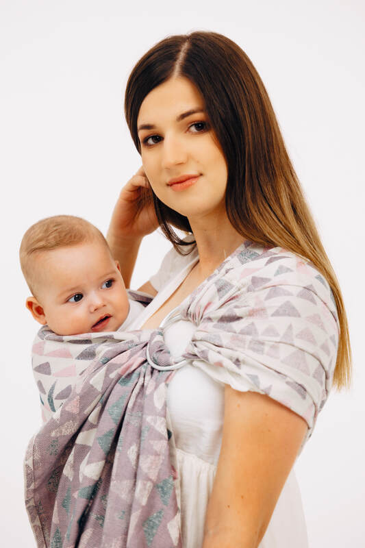 Ring Sling, Jacquard Weave (61% cotton, 39% bamboo viscose), with gathered shoulder - EAGLE ROCKS - PEAK - standard 1.8m - Woven Baby Title - Default Title   ring_slings    #