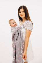 Ring Sling, Jacquard Weave (61% cotton, 39% bamboo viscose), with gathered shoulder - EAGLE ROCKS - PEAK - standard 1.8m - Woven Baby    ring_slings    #