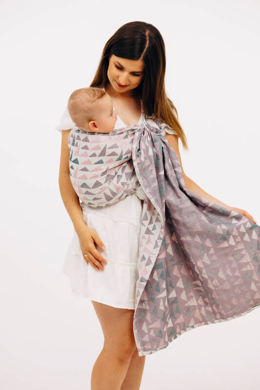 Ring Sling, Jacquard Weave (61% cotton, 39% bamboo viscose), with gathered shoulder - EAGLE ROCKS - PEAK - standard 1.8m - Woven Baby Title - Default Title   ring_slings    #