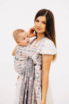 Baby Wrap, Jacquard Weave (61% cotton, 39% bamboo viscose) - EAGLE ROCKS - PEAK - Woven Baby XS - 4   long_woven_wraps    #