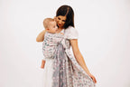 Baby Wrap, Jacquard Weave (61% cotton, 39% bamboo viscose) - EAGLE ROCKS - PEAK (grade B) - Woven Baby L - 7   long_woven_wraps    #