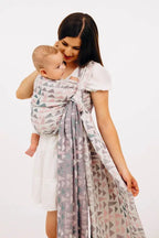 Baby Wrap, Jacquard Weave (61% cotton, 39% bamboo viscose) - EAGLE ROCKS - PEAK - Woven Baby XS - 4   long_woven_wraps    #