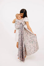 Baby Wrap, Jacquard Weave (61% cotton, 39% bamboo viscose) - EAGLE ROCKS - PEAK - Woven Baby XS - 4   long_woven_wraps    #