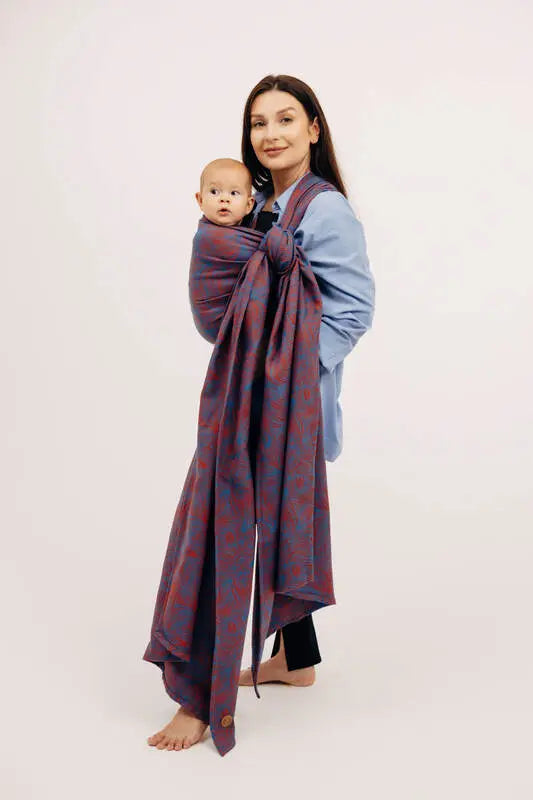 Baby Wrap, Jacquard Weave (100% cotton) - RAPUNZEL - SWIRL - Woven Baby XS - 4   long_woven_wraps    #