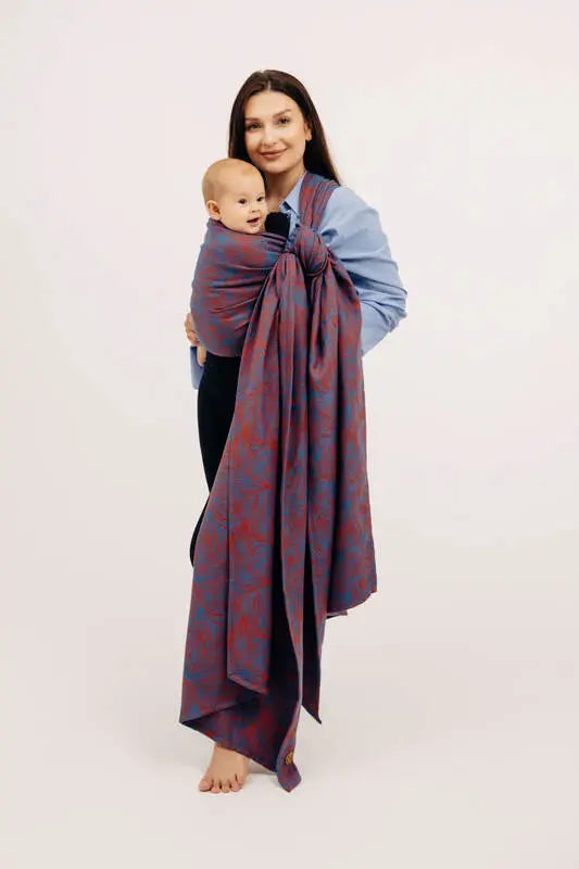 Baby Wrap, Jacquard Weave (100% cotton) - RAPUNZEL - SWIRL - Woven Baby Size - L-Size - XS   long_woven_wraps    #