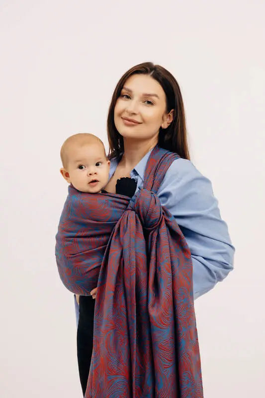 Baby Wrap, Jacquard Weave (100% cotton) - RAPUNZEL - SWIRL - Woven Baby L - 7   long_woven_wraps    #