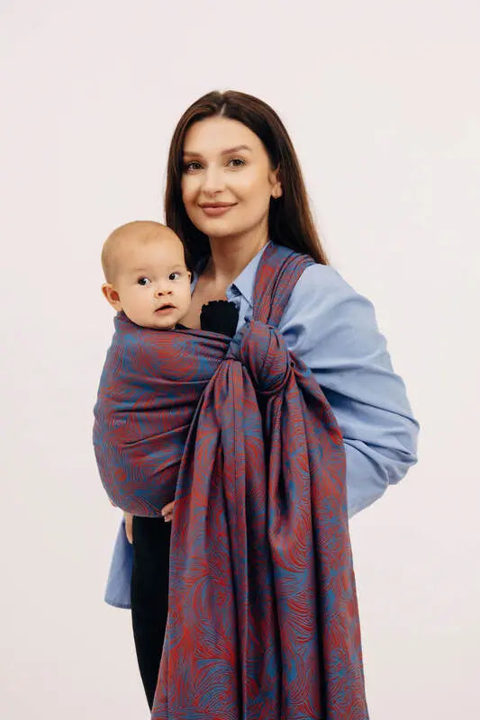 Baby Wrap, Jacquard Weave (100% cotton) - RAPUNZEL - SWIRL - Woven Baby Size - L-Size - XS   long_woven_wraps    #