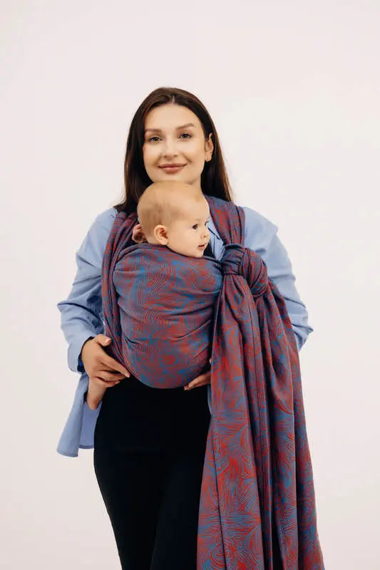 Baby Wrap, Jacquard Weave (100% cotton) - RAPUNZEL - SWIRL - Woven Baby Size - L-Size - XS   long_woven_wraps    #