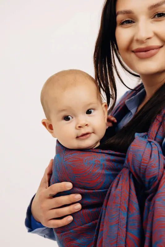 Baby Wrap, Jacquard Weave (100% cotton) - RAPUNZEL - SWIRL - Woven Baby XS - 4   long_woven_wraps    #