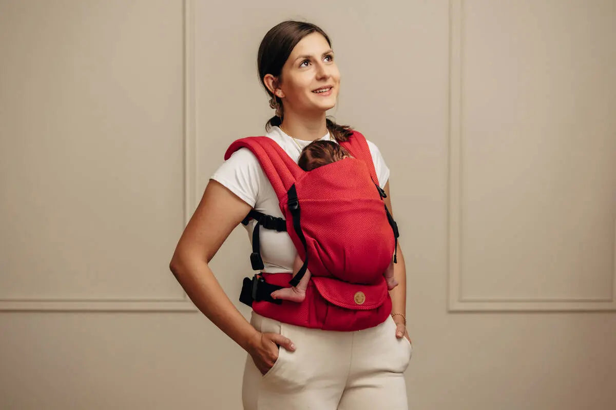 My First Baby Carrier - LennyLight, herringbone weave 100% cotton - LITTLE HERRINGBONE SEDONA - Woven Baby Size - Standard   lenny_light    #