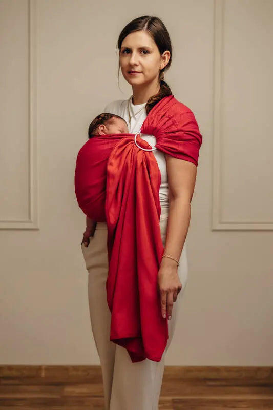 Ring Sling, Herringbone Weave (100% cotton) - with gathered shoulder - LITTLE HERRINGBONE SEDONA - standard 1.8m - Woven Baby Title - Default Title   ring_slings    #