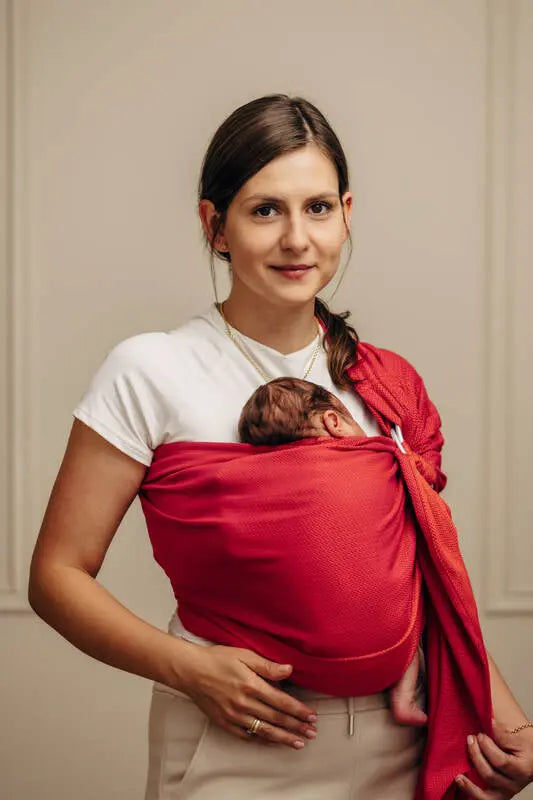 Ring Sling, Herringbone Weave (100% cotton) - with gathered shoulder - LITTLE HERRINGBONE SEDONA - standard 1.8m - Woven Baby    ring_slings    #
