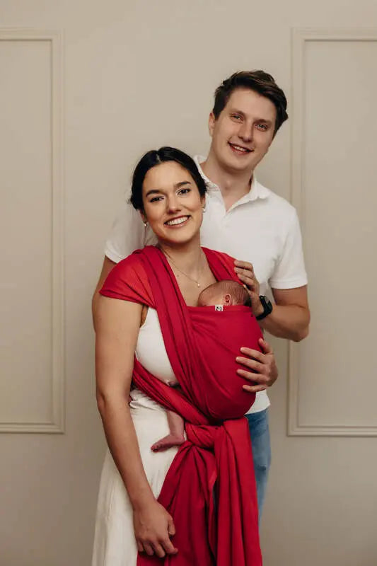 Baby Sling, Herringbone Weave (100% cotton) - LITTLE HERRINGBONE SEDONA - Woven Baby XS - 4   long_woven_wraps    #