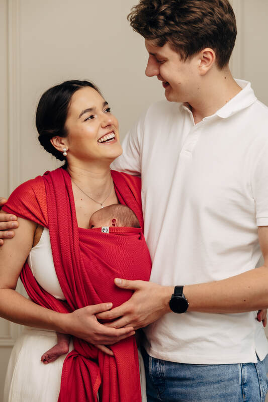 Baby Sling, Herringbone Weave (100% cotton) - LITTLE HERRINGBONE SEDONA (grade B) - Woven Baby Size - L   long_woven_wraps    #