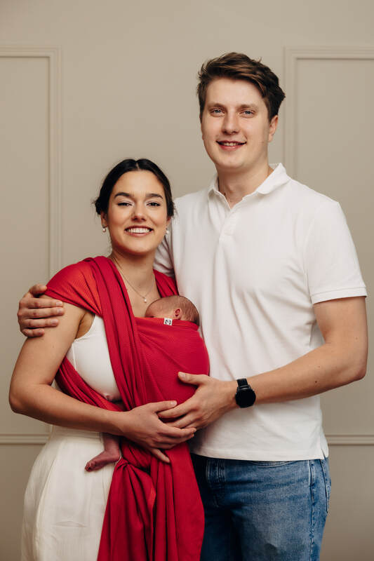 Baby Sling, Herringbone Weave (100% cotton) - LITTLE HERRINGBONE SEDONA (grade B) - Woven Baby Size - L   long_woven_wraps    #